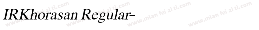 IRKhorasan Regular字体转换